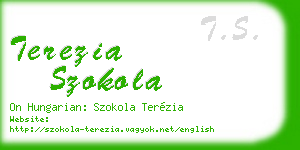 terezia szokola business card