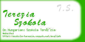 terezia szokola business card